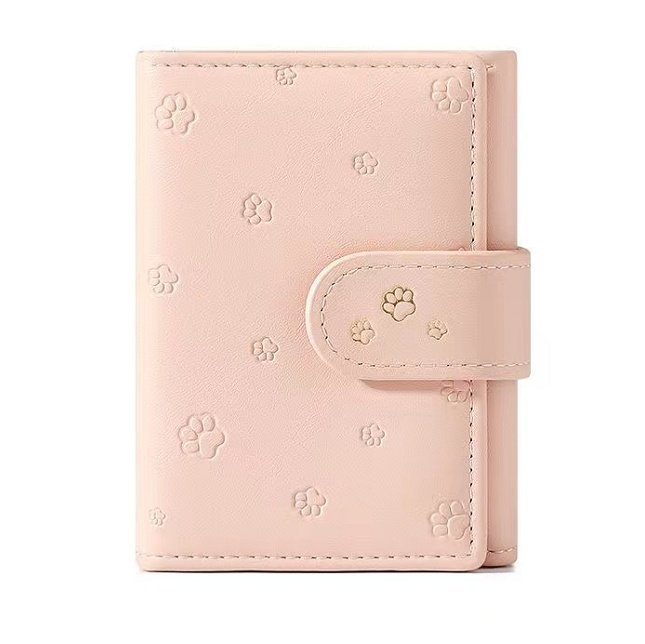Fashion Small Paw Print Wallets Women Soft PU Leather Card Holder Purses - Image 4