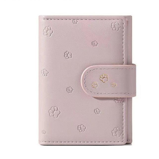 Fashion Small Paw Print Wallets Women Soft PU Leather Card Holder Purses - Image 6