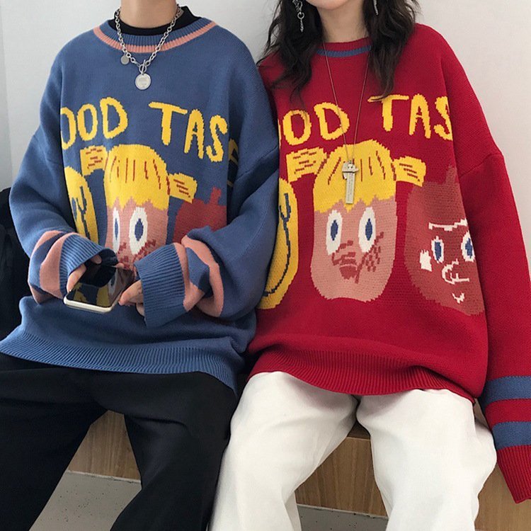 Lazy Wind Cartoon Sweater Women Wearing Student Jackets For Autumn And Winter - Image 5