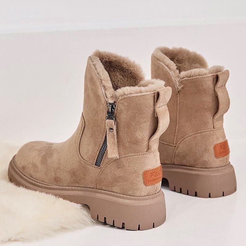 Thick Plush Snow Boots Women Faux Suede Non-slip Winter Shoes - Image 7