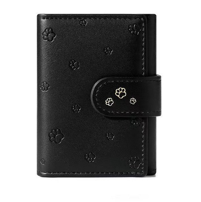 Fashion Small Paw Print Wallets Women Soft PU Leather Card Holder Purses - Image 5