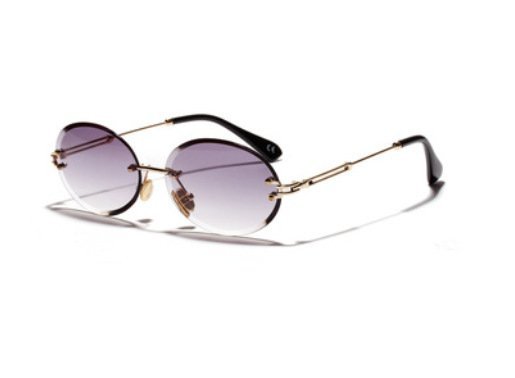 Women Oval crystal glasses eye ear ladies Rimless - Image 8