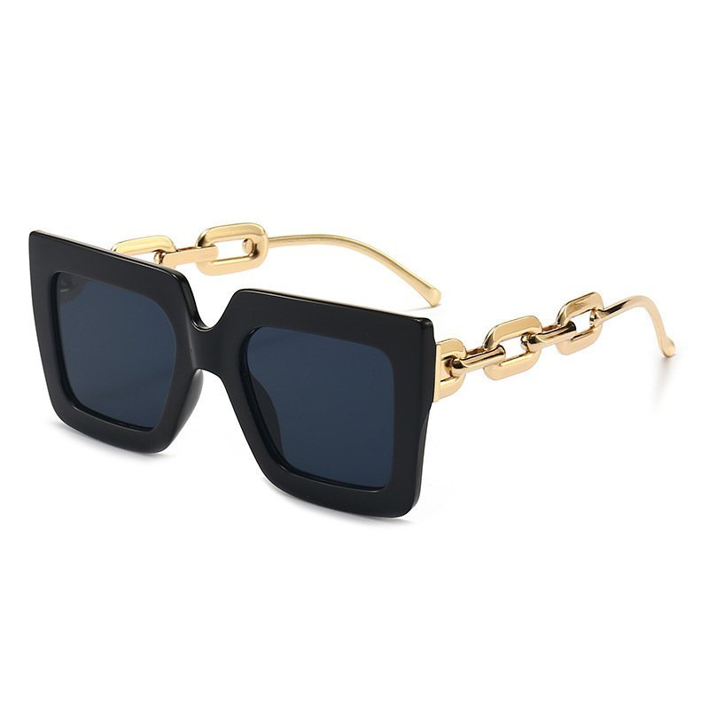 Square Chain Sunglasses Sun Glasses Retro Personalized Fashion Sunglasses For Women - Image 6