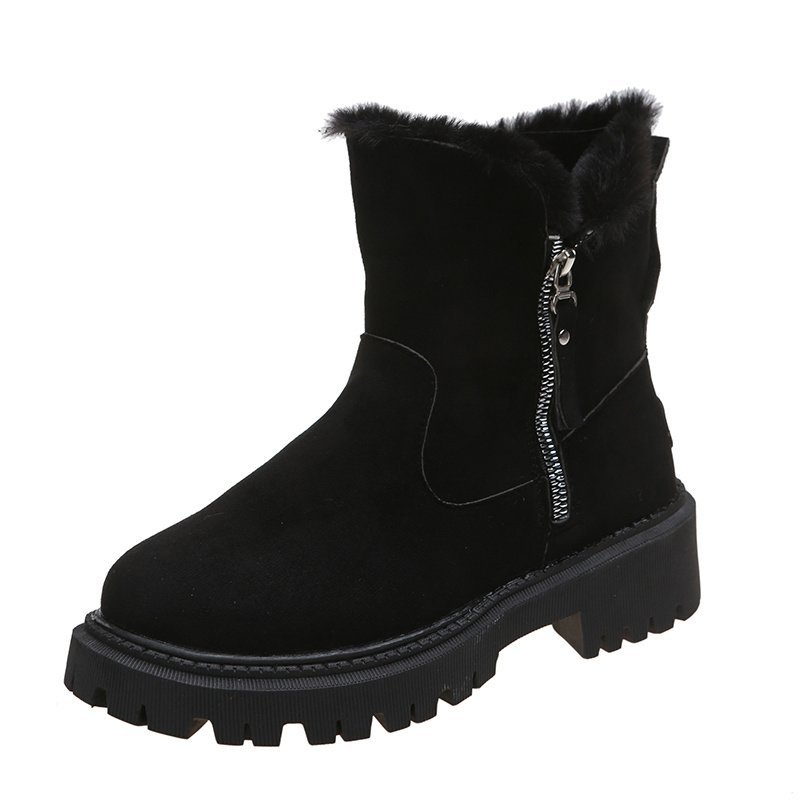 Thick Plush Snow Boots Women Faux Suede Non-slip Winter Shoes - Image 10