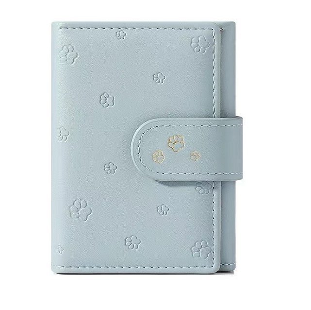 Fashion Small Paw Print Wallets Women Soft PU Leather Card Holder Purses - Image 8
