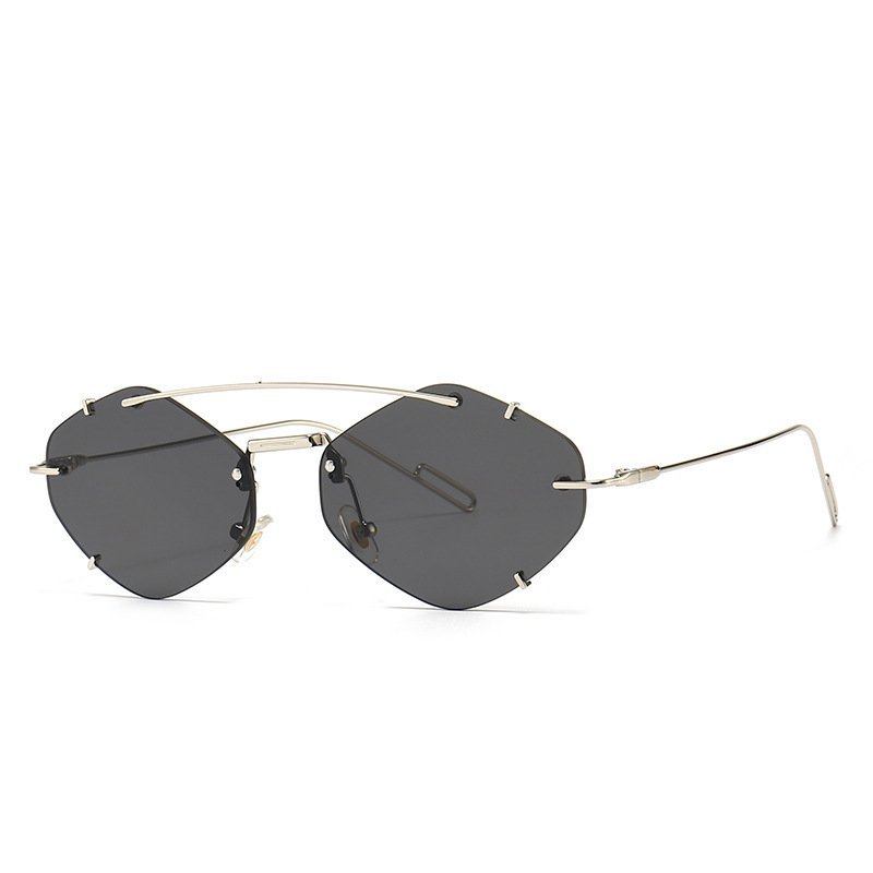 Metal Frameless Sun Glasses Women - Image 6
