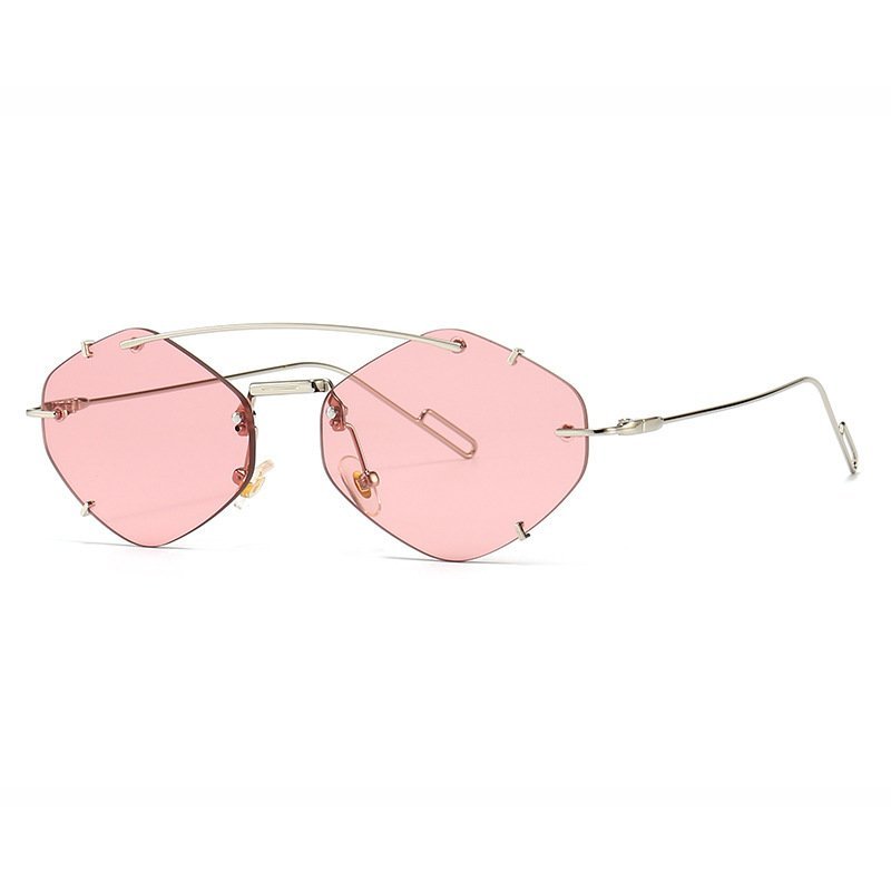 Metal Frameless Sun Glasses Women - Image 10